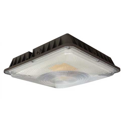 COOP CLCS15S-PC SMALL SQUARE CANOPY FIXTURE SELECTABLE LUMENS 3,400-8,200 / 24-60W AND SELECTABLE CCT 3000,4000,5000K / 80CRI FACTORY-INSTALLED BUTTON-TYPE PHOTOCONTROL