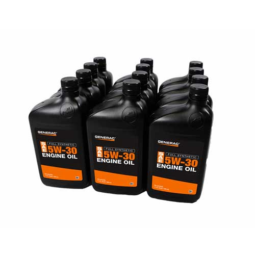 GENERAC 0J5141 FULL SYNTHETIC 5W30 ENGINE OIL, 1EA CASE CONTAINING 12 QUARTS