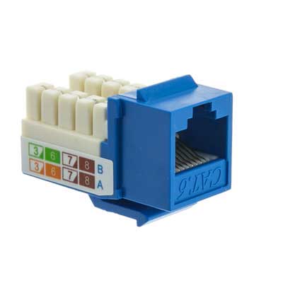 SIGNAMAX KJ458MT25-C6C-WH CAT6 MT-SERIES KEYSTONE JACKS T568A/B WHITE