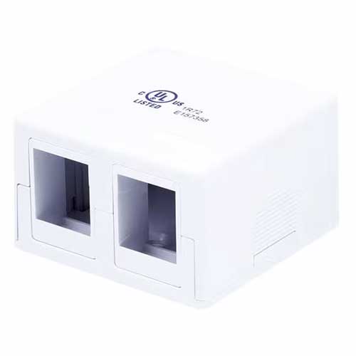 SIGNAMAX SMKL-2-WH 2-PORT WHITE SURFACE MOUNT BOX
